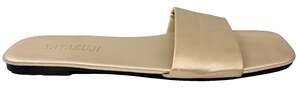 YAYAZUJI Gold Slide Sandals Women’s US 8 EU 40 Flat Slip On Minimalist
